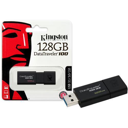 Pen Drive Usb 3.0 Kingston Dt100g3/128gb Datatraveler 100 128gb Generation 3