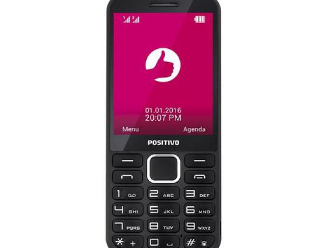 Celular Positivo P28 Preto com Dual Chip, Tela 2.8”, Câmera, Rádio FM, MP3/MP4, Bluetooth
